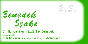 benedek szoke business card